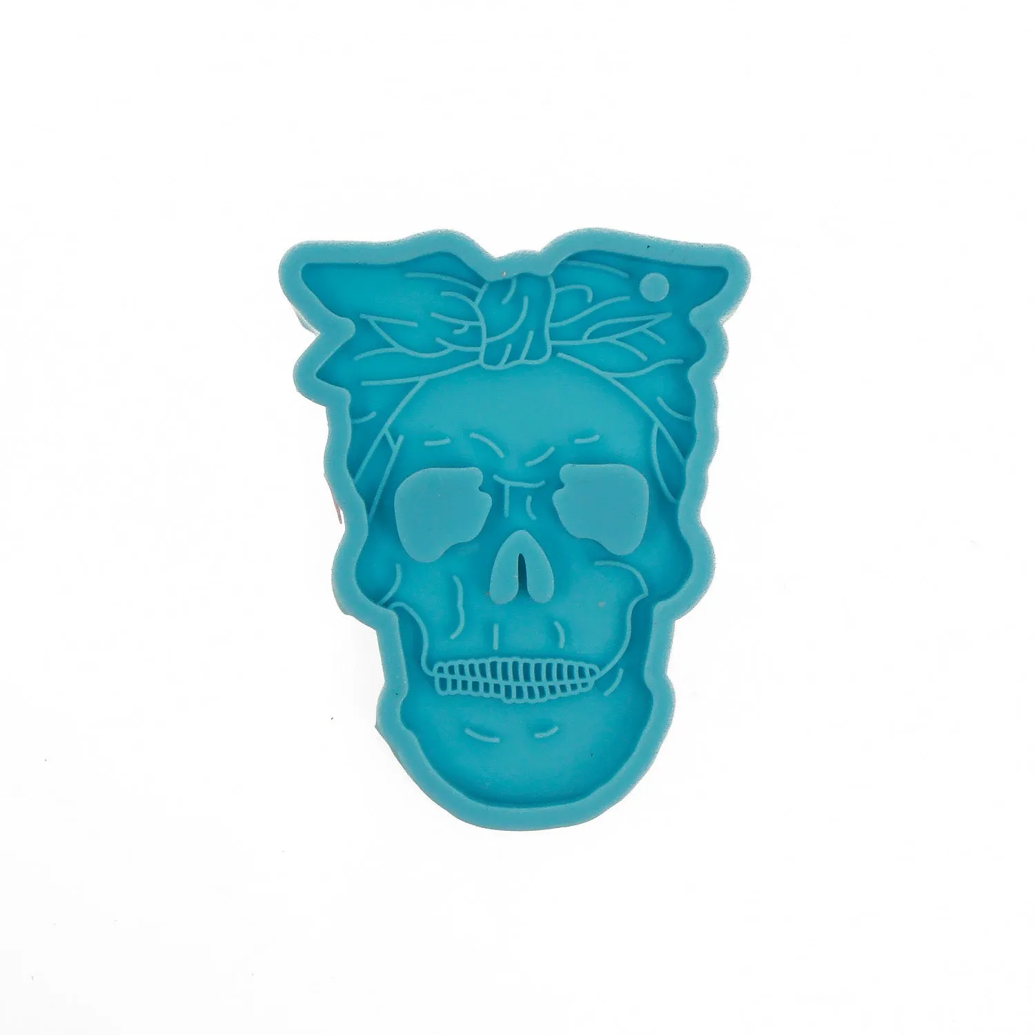 1 Piece Silicone Skull Mold With Keychain Hole DIY Resin Keychain For Gift 10363650