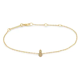 14k Itty Bitty Pineapple Bracelet