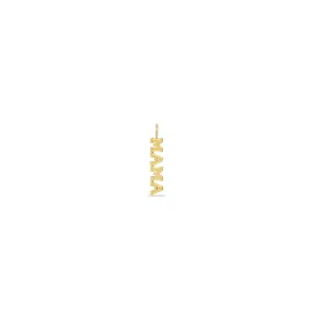 14k Single Itty Bitty MAMA Charm