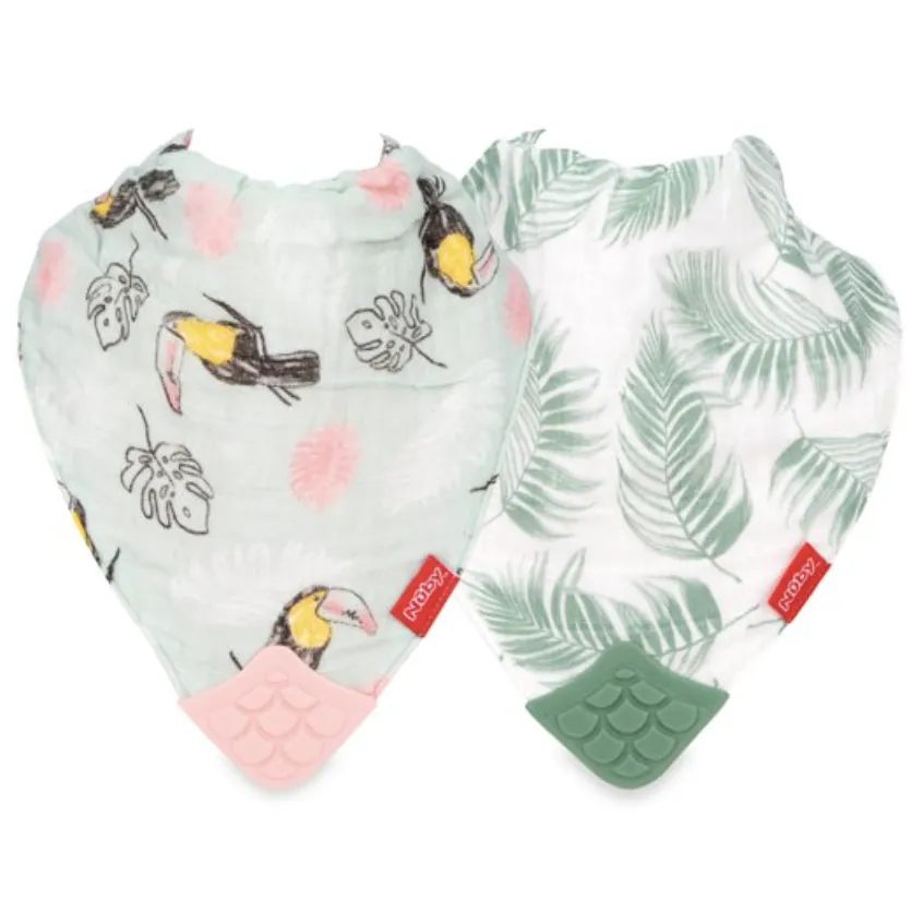 2 Pack Muslin Teething Bib with Personalization