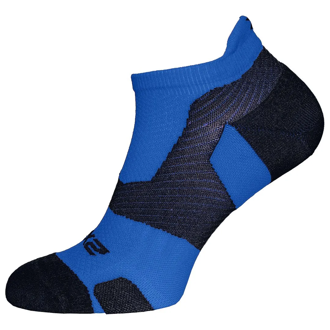 2XU Light Cushion Mens Vibrant Blue/Grey No Show Socks