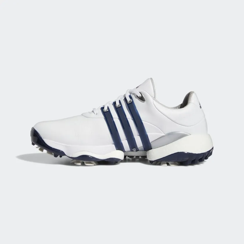 ADIDAS MEN'S TOUR360 22 INFINITY Golf Shoes Cloud White / Collegiate Navy / Silver Metallic