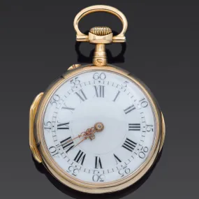 Antique Ch Fontana & Cie French 18K Yellow Gold Women's Pocket Watch