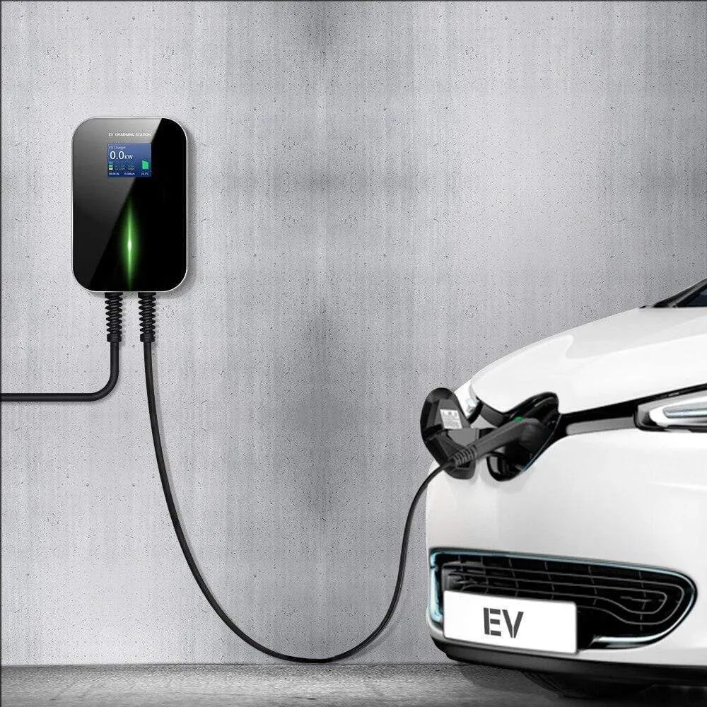 APP EV Charger Electric Vehicle Charging Station Wi-Fi Bluetooth EVSE Wallbox Remote Control Type 2 Cable16A 3Phase IEC 62196-2