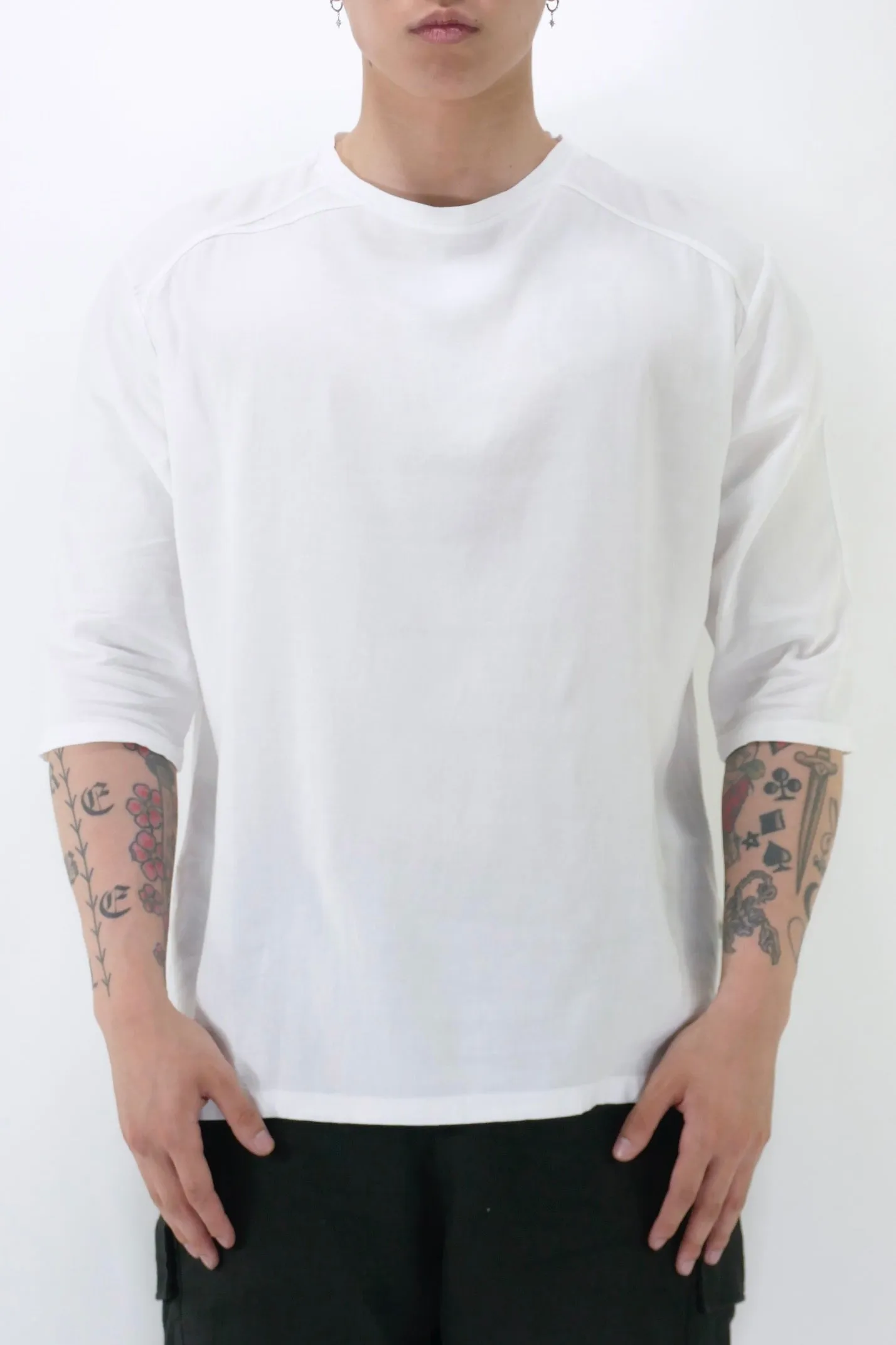 Athoa 3/4 Sleeve Raglan Tee - White