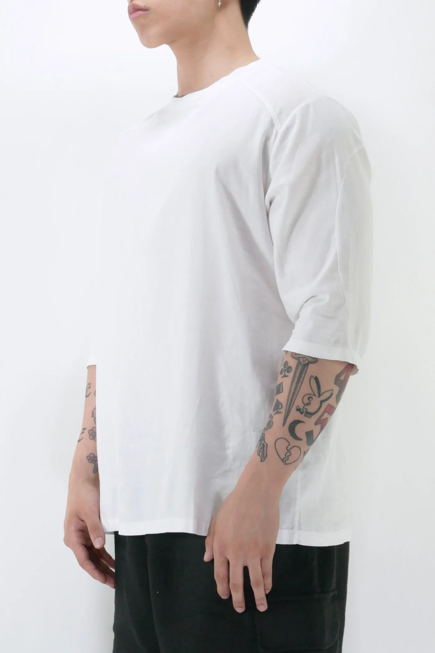 Athoa 3/4 Sleeve Raglan Tee - White