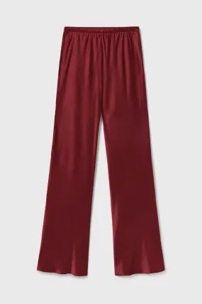 BIAS CUT PANTS-GARNET