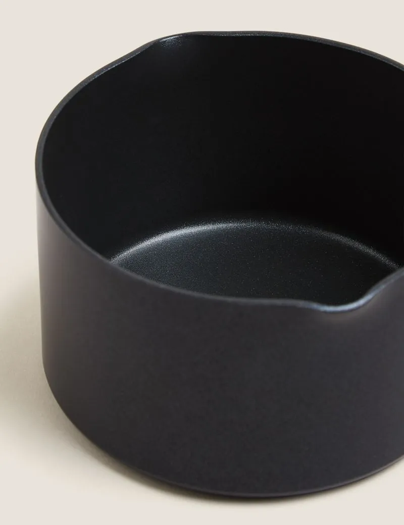 Black Aluminium 14cm Non-Stick Milk Pan