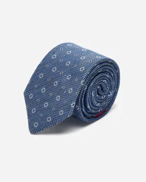 Blue Motif Silk Tie