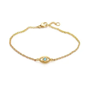 Blue Topaz Eye Bracelet