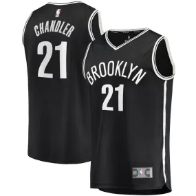 Brooklyn Nets Wilson Chandler Fanatics Branded Replica Fast Break Icon Jersey Kids - Black | Ireland M4135J4