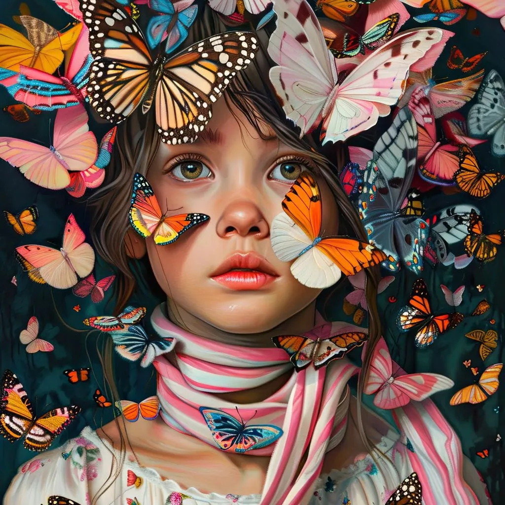 Butterfly Dreamer Portrait Blossoms