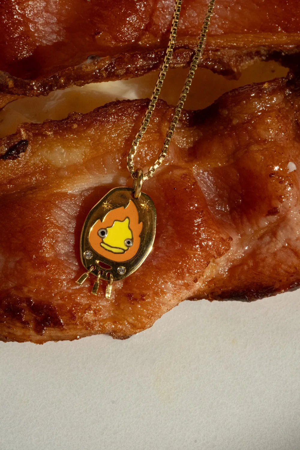 Calcifer Windchime Necklace - Sterling Silver (PRE-ORDER)