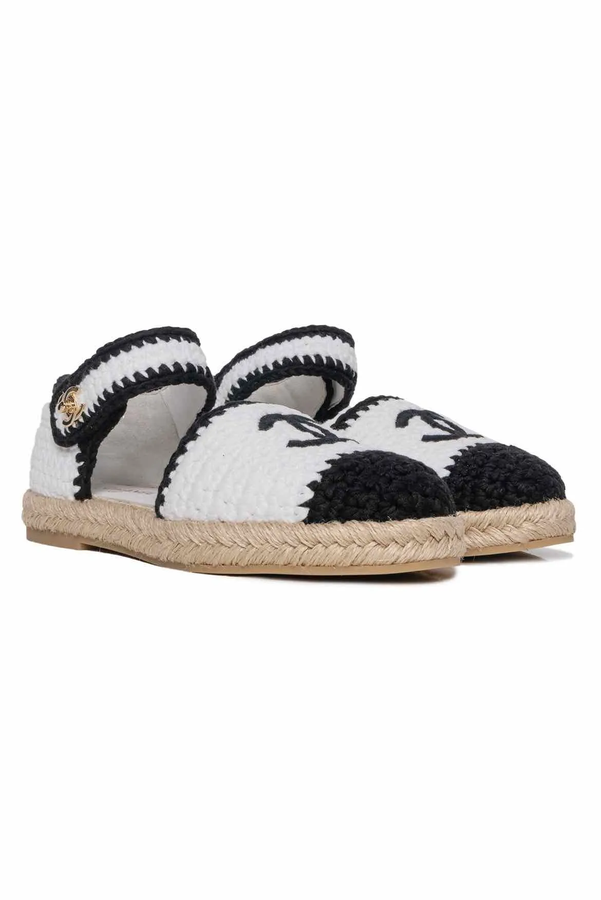 Chanel 2022 CC Knit Cap Toe Size 36 Espadrilles