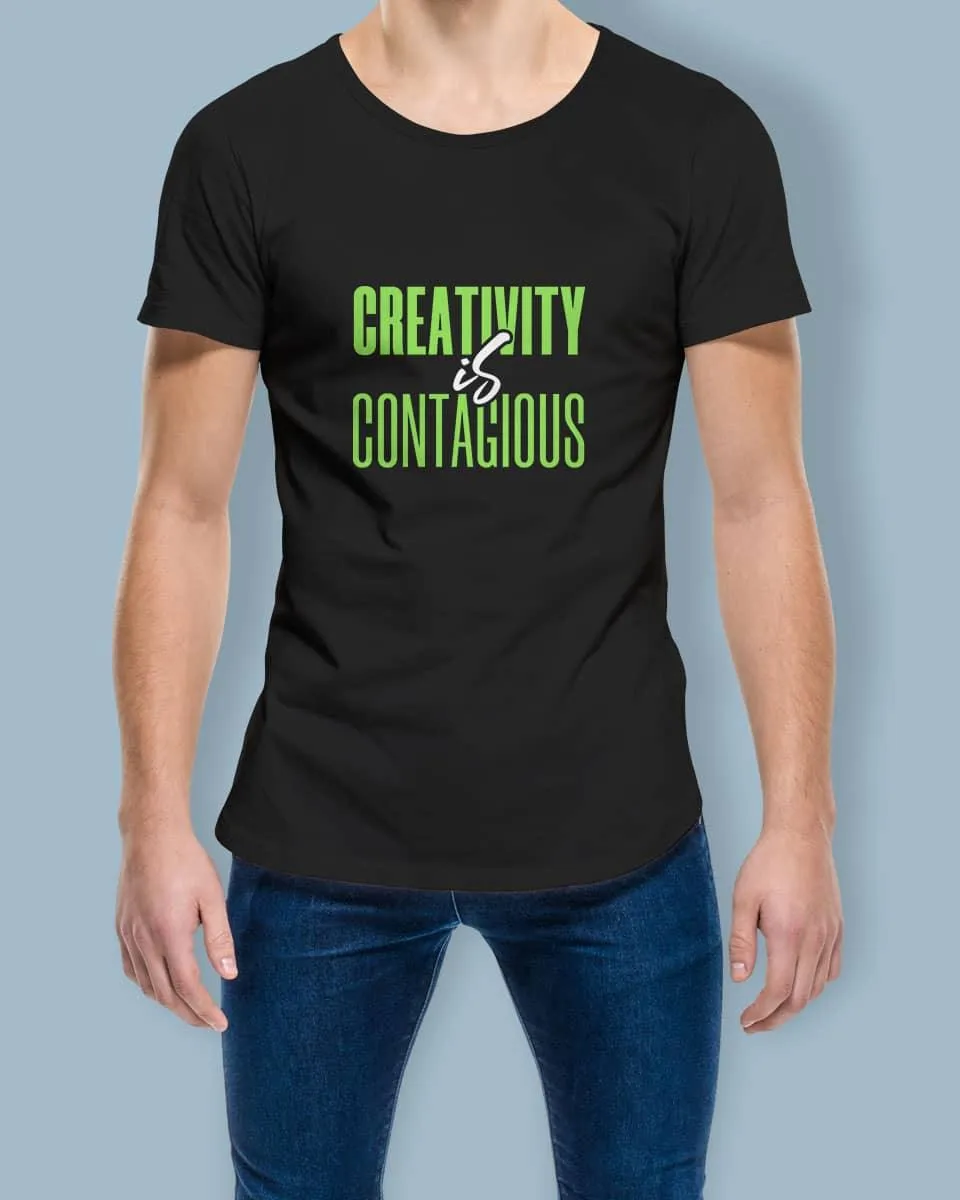 Creativity is contagious - Half Sleeve Creative T-shirt