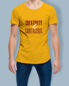 Creativity is contagious - Half Sleeve Creative T-shirt