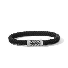 David Yurman Gents Chevron Black Rubber Bracelet 6MM