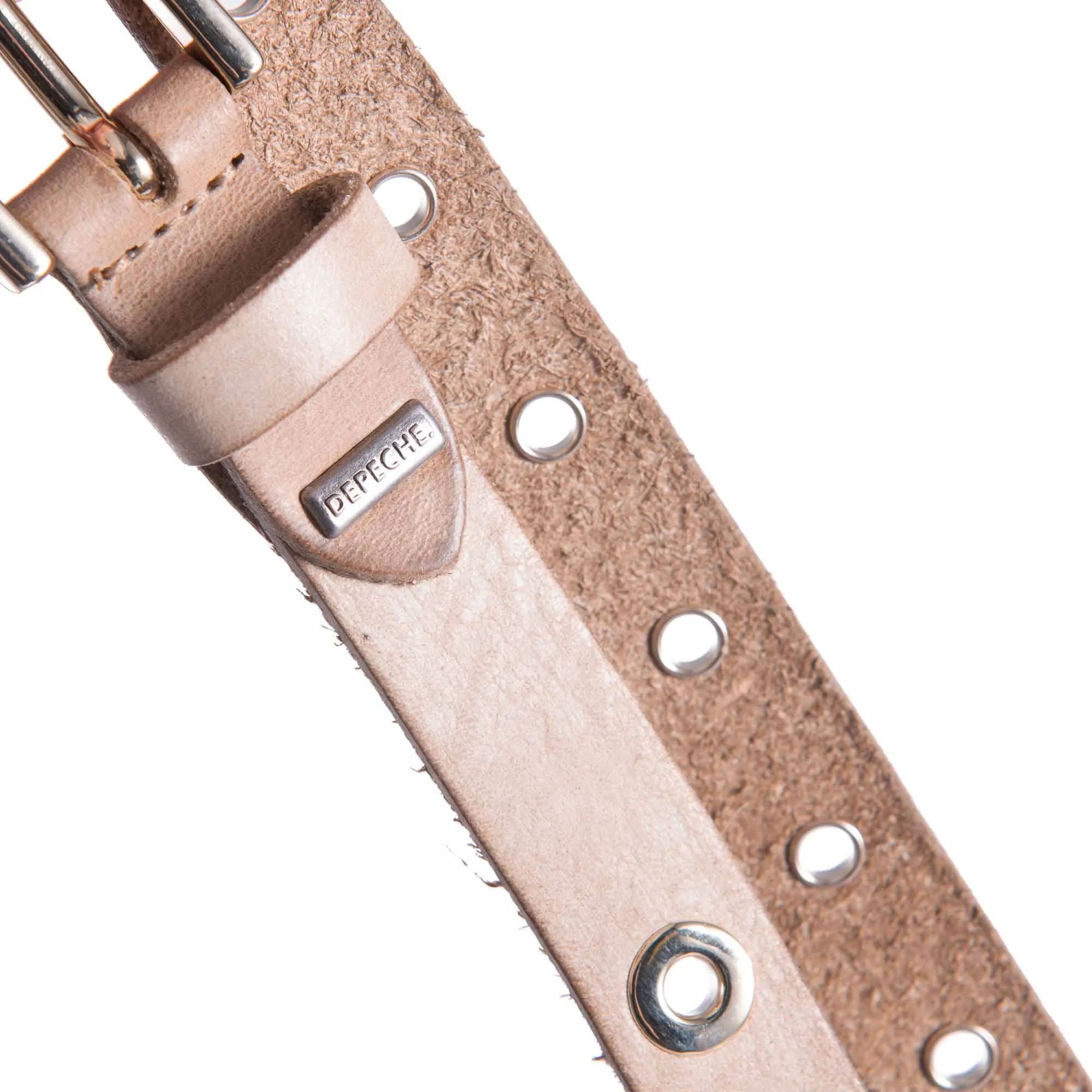 Depeche Narrow Leather Sand Belt