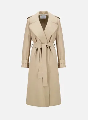 Double Vent Trench Coat Scuba - Sand