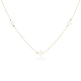 ENewton 15" Off-White Gold Simplicity Signature Cross Choker