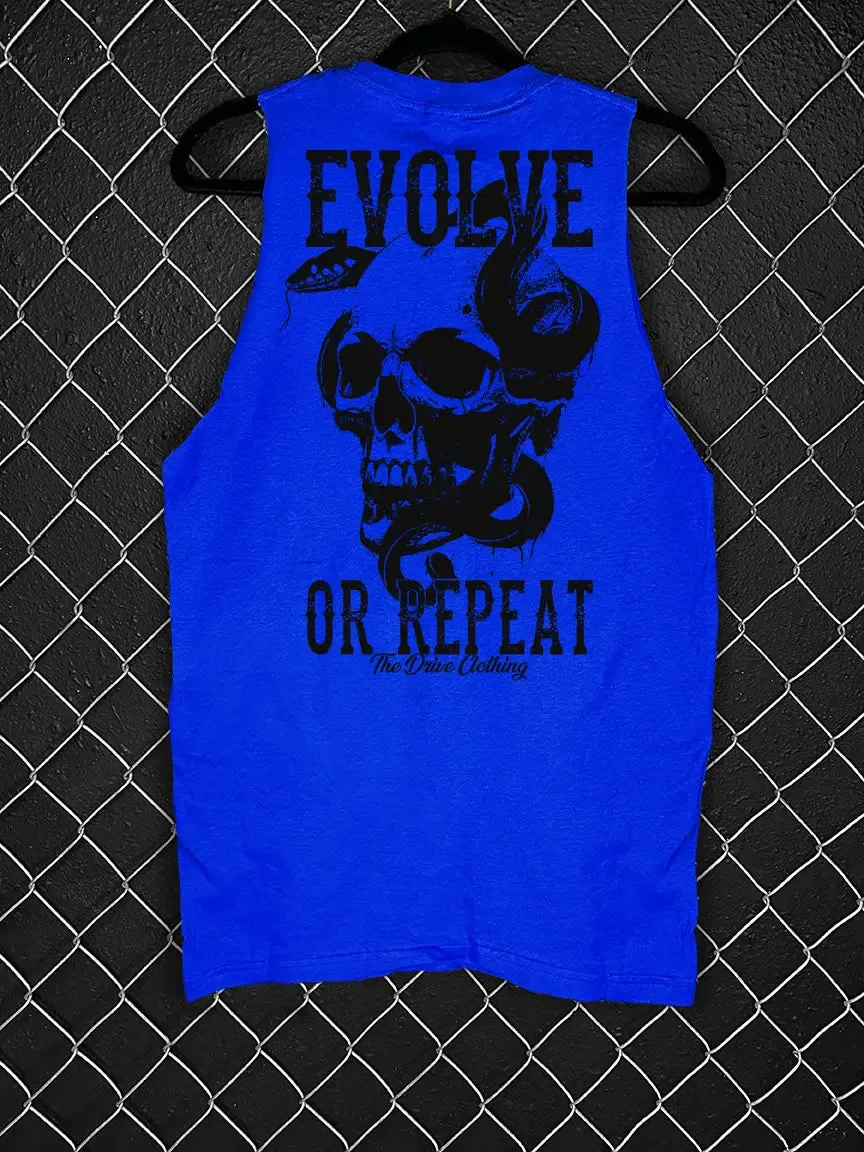 EVOLVE OR REPEAT TANK TOP*ROYAL*