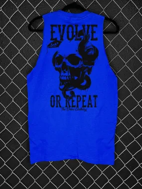 EVOLVE OR REPEAT TANK TOP*ROYAL*