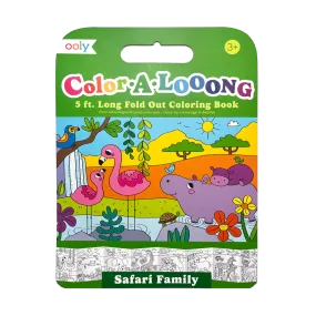 Fold Out Kids Coloring Book - Safari