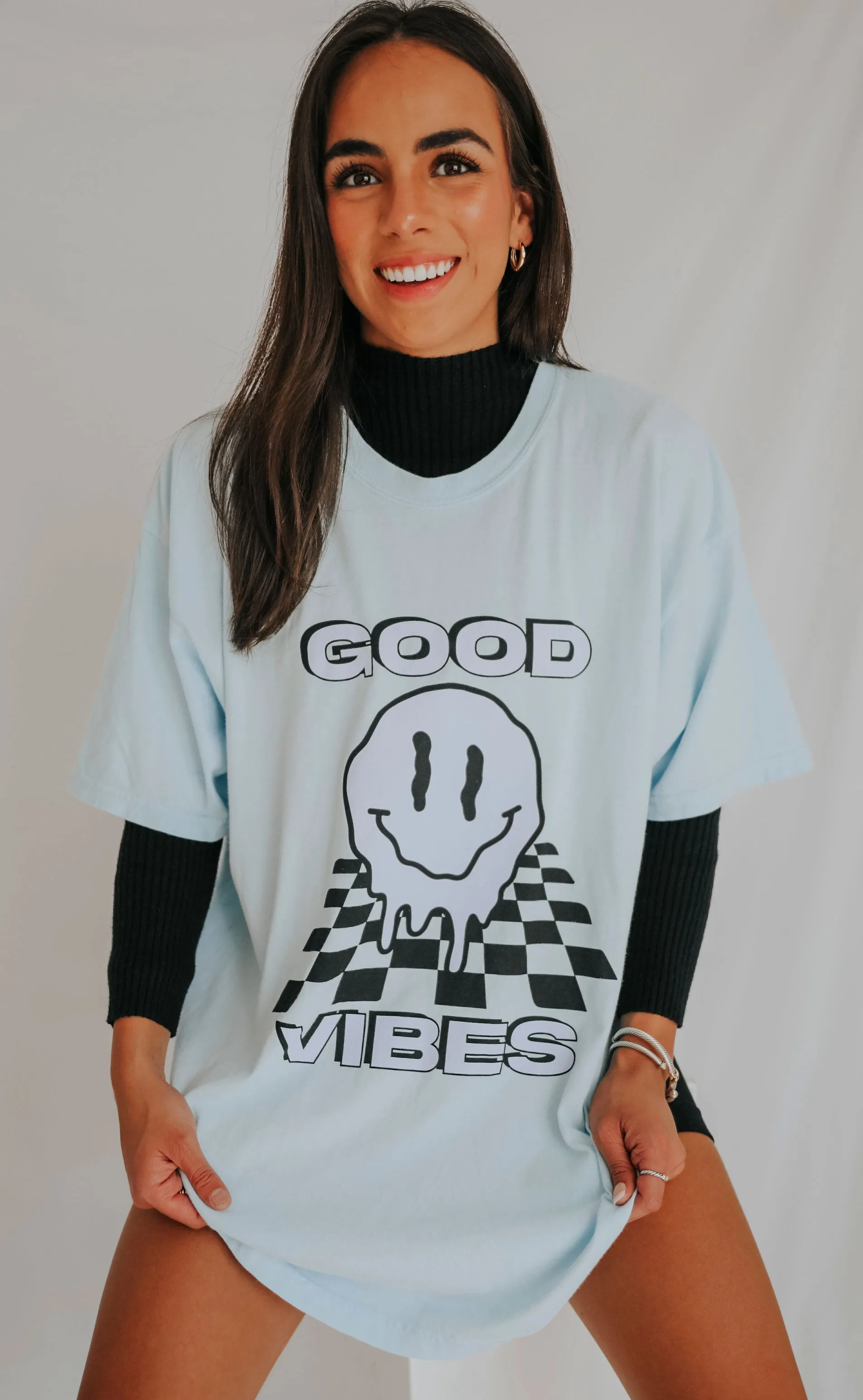 friday   saturday: good vibes t shirt