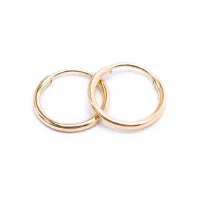 Gold Endless Hoops 9-20mm