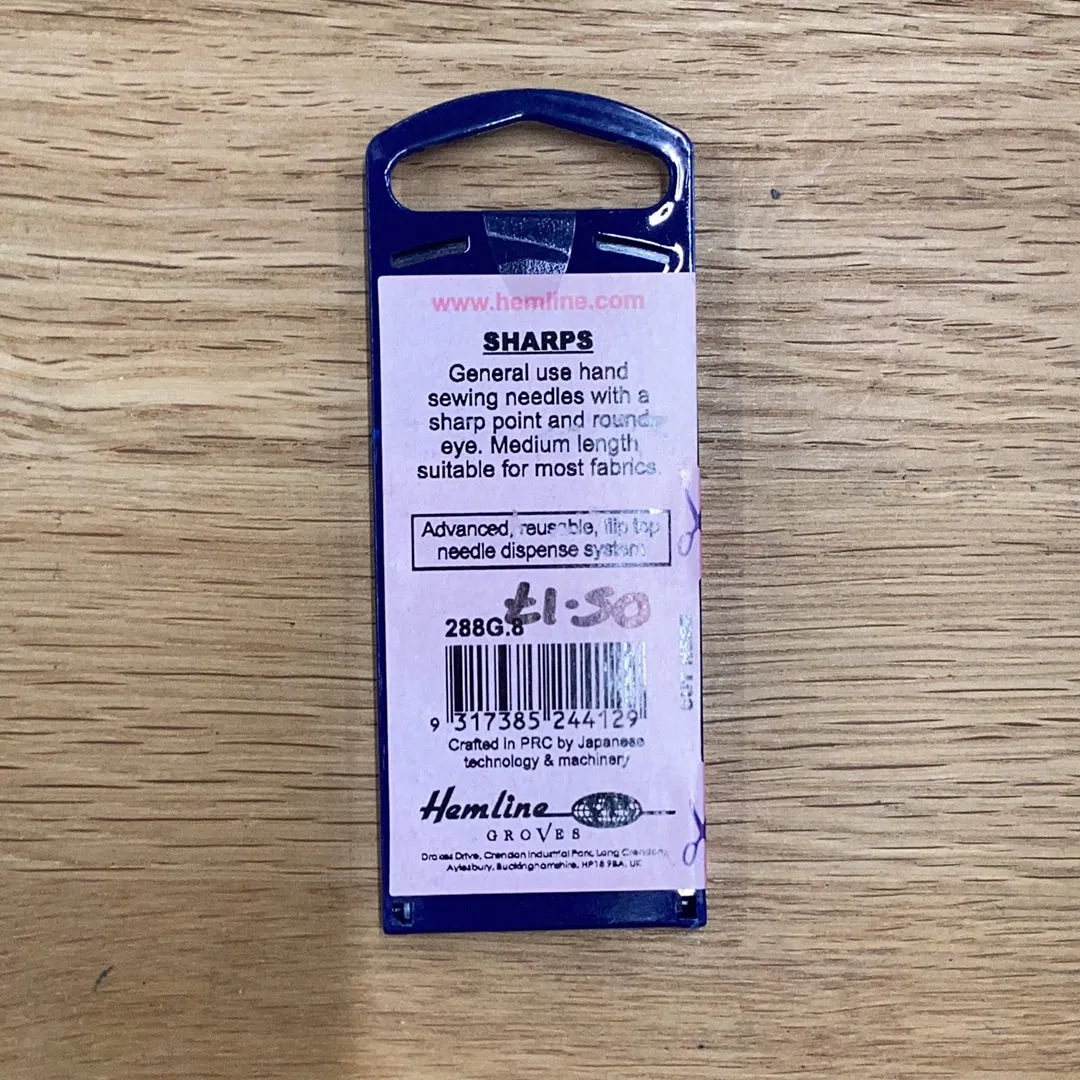 Hand Needles Sharps Size 8 | Hemline