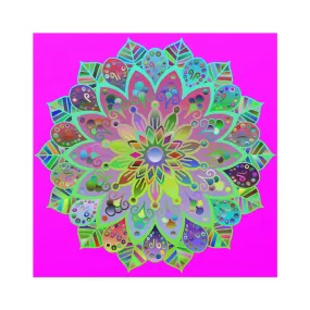 Handmade Mandala Design Poster - Magenta