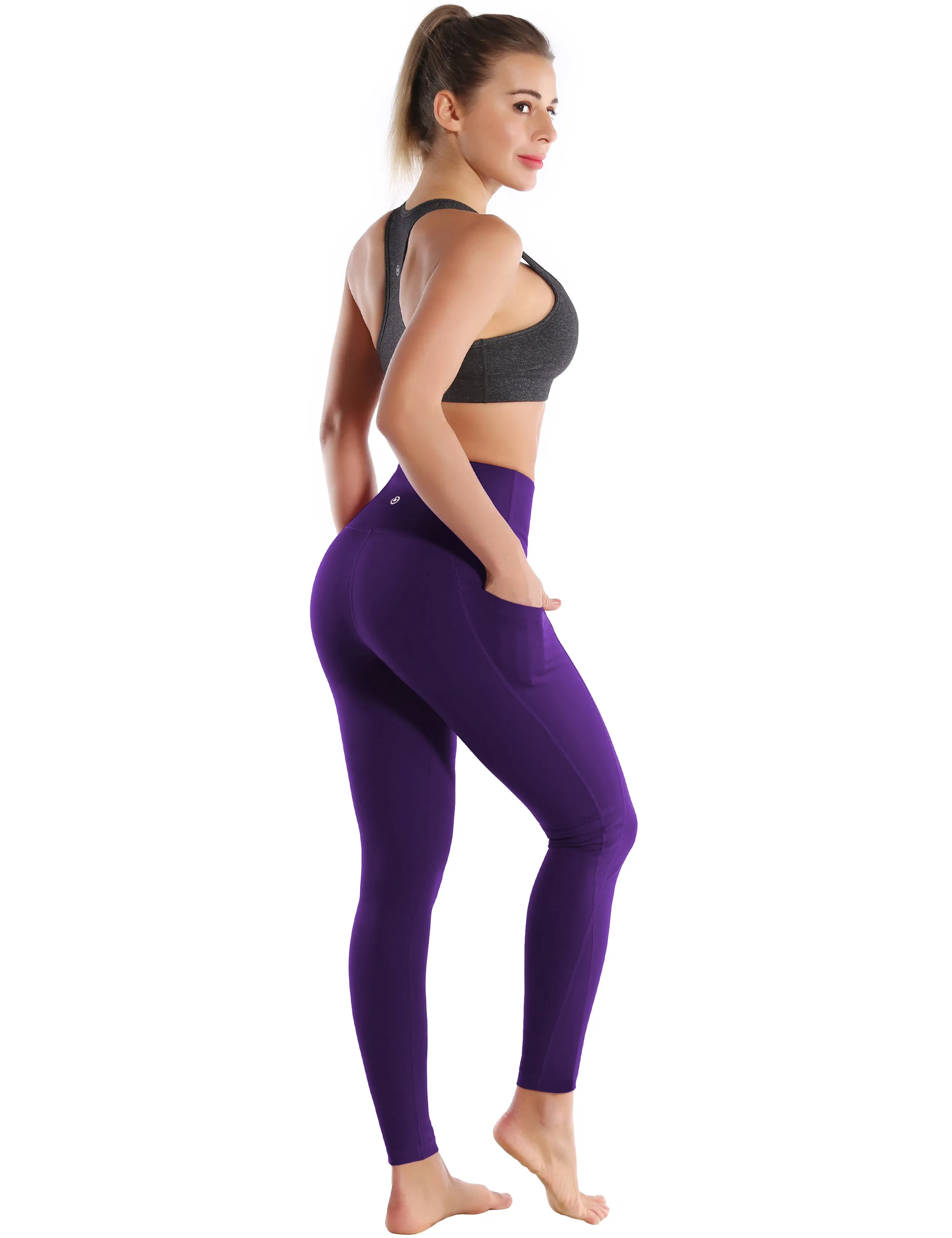 High Waist Side Pockets Yoga Pants grapevine