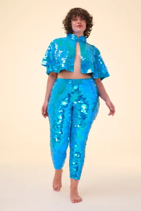 INDUS SEQUIN LEGGINGS - SKY