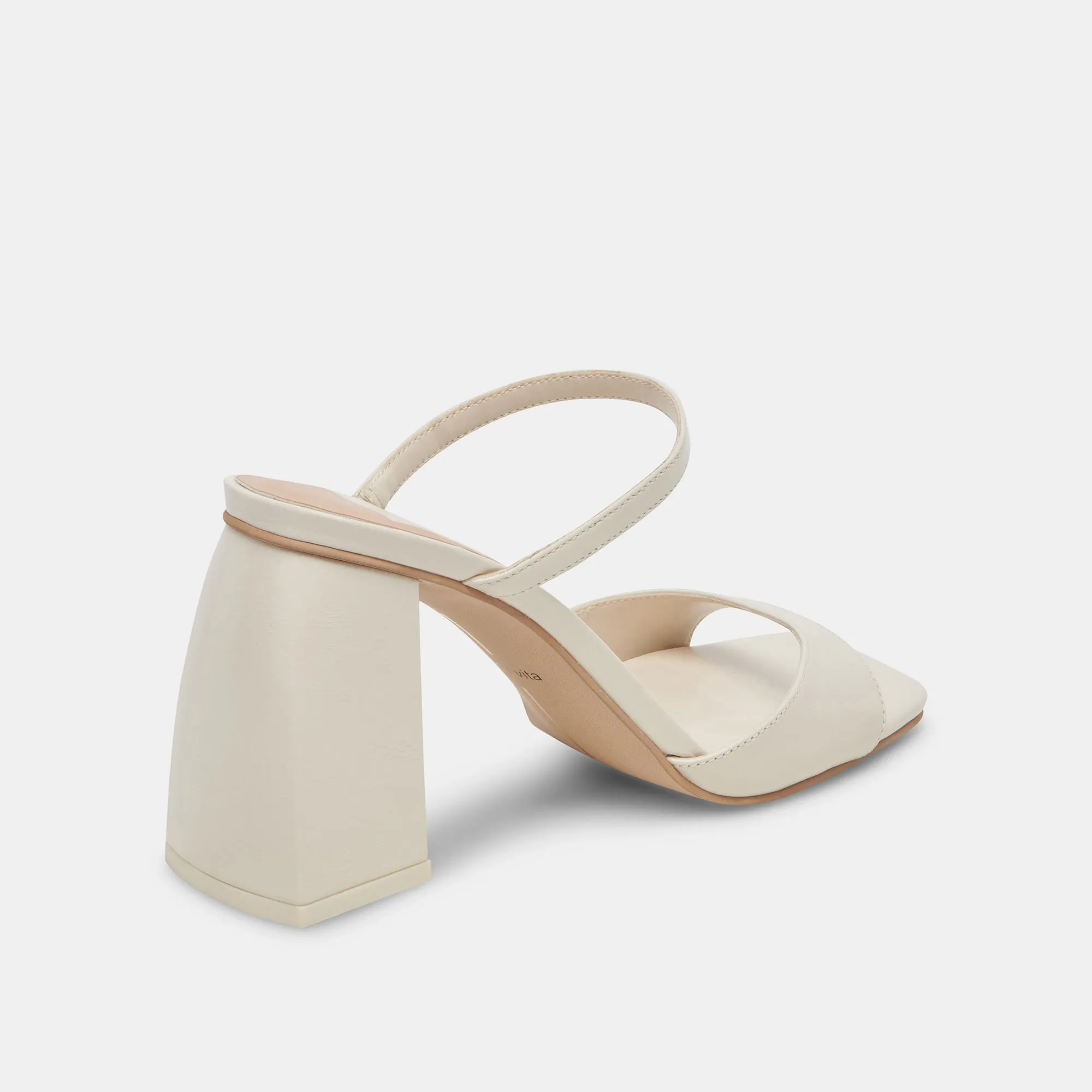 JEMMY HEELS IVORY CRINKLE PATENT