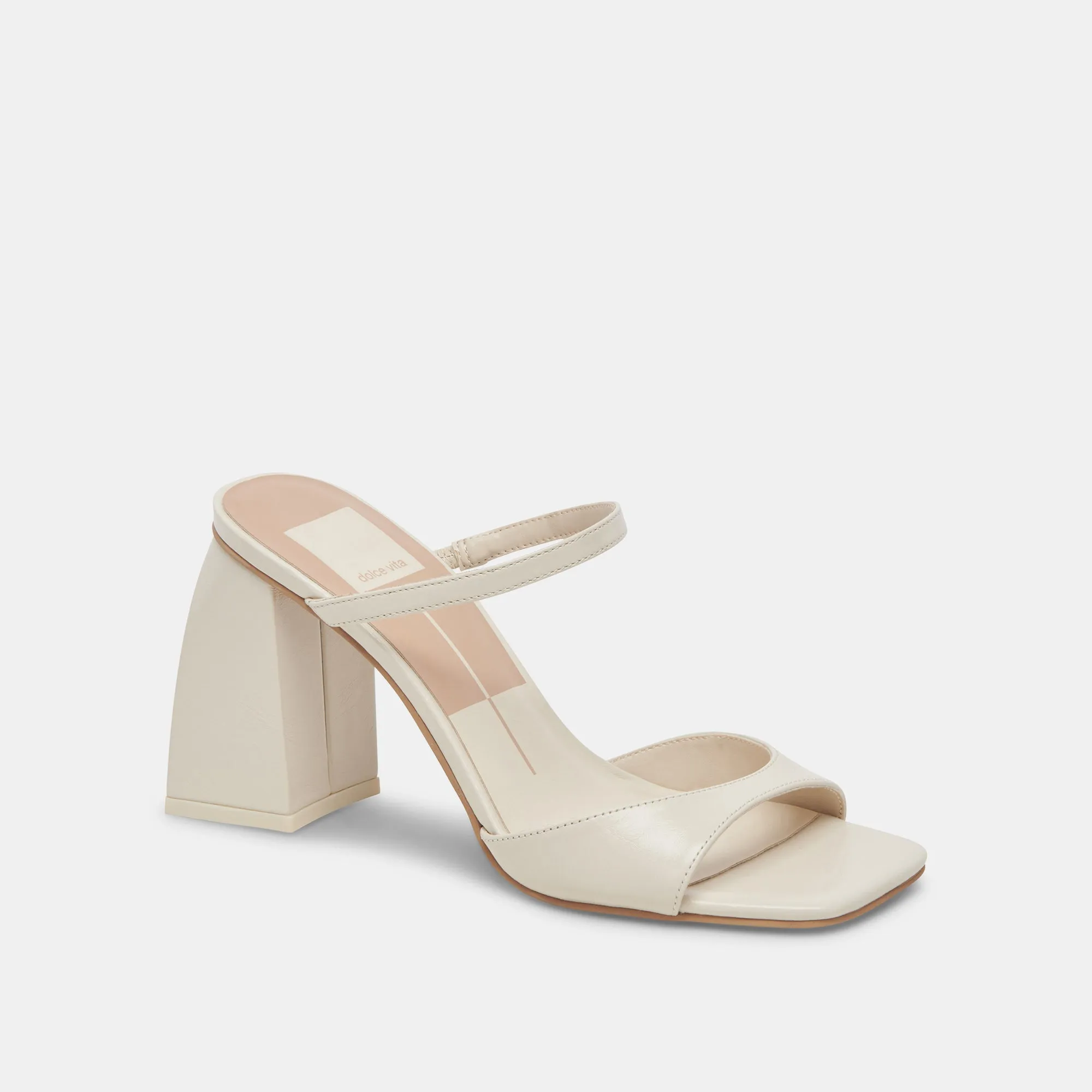 JEMMY HEELS IVORY CRINKLE PATENT