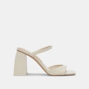 JEMMY HEELS IVORY CRINKLE PATENT