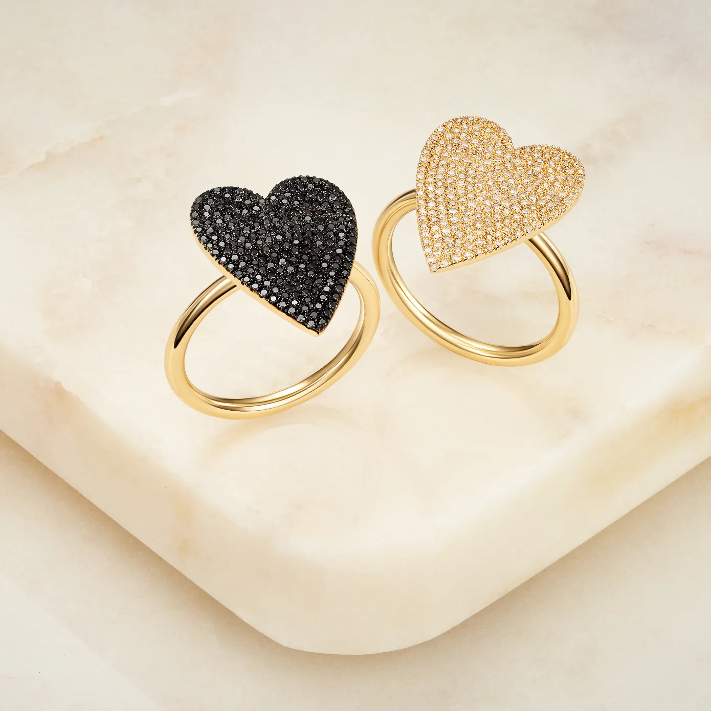 Jumbo Pave Heart Ring