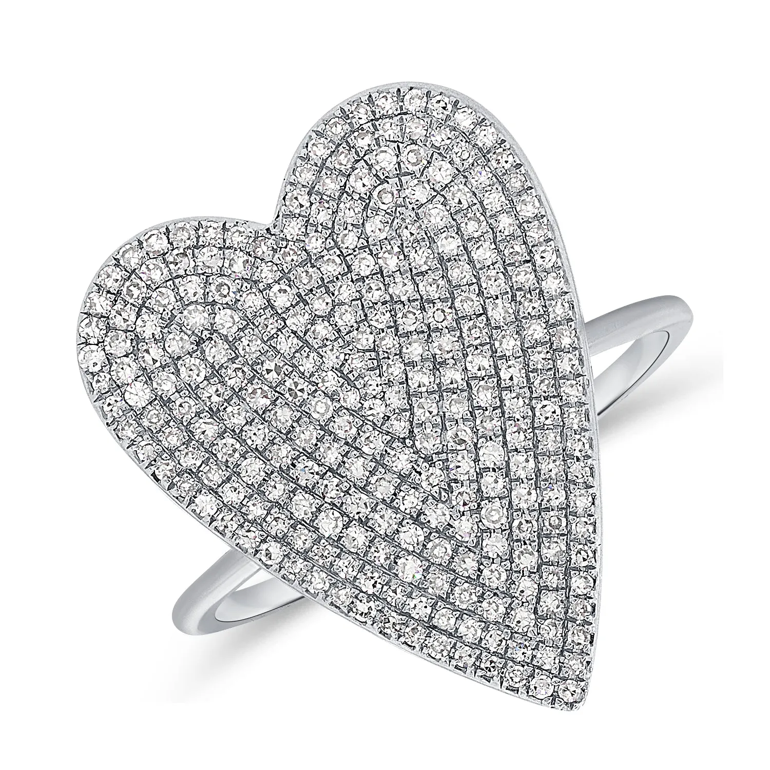 Jumbo Pave Heart Ring