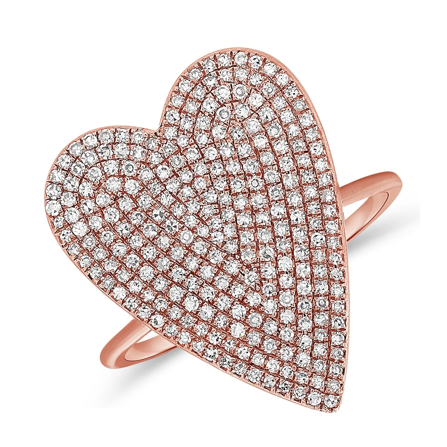 Jumbo Pave Heart Ring