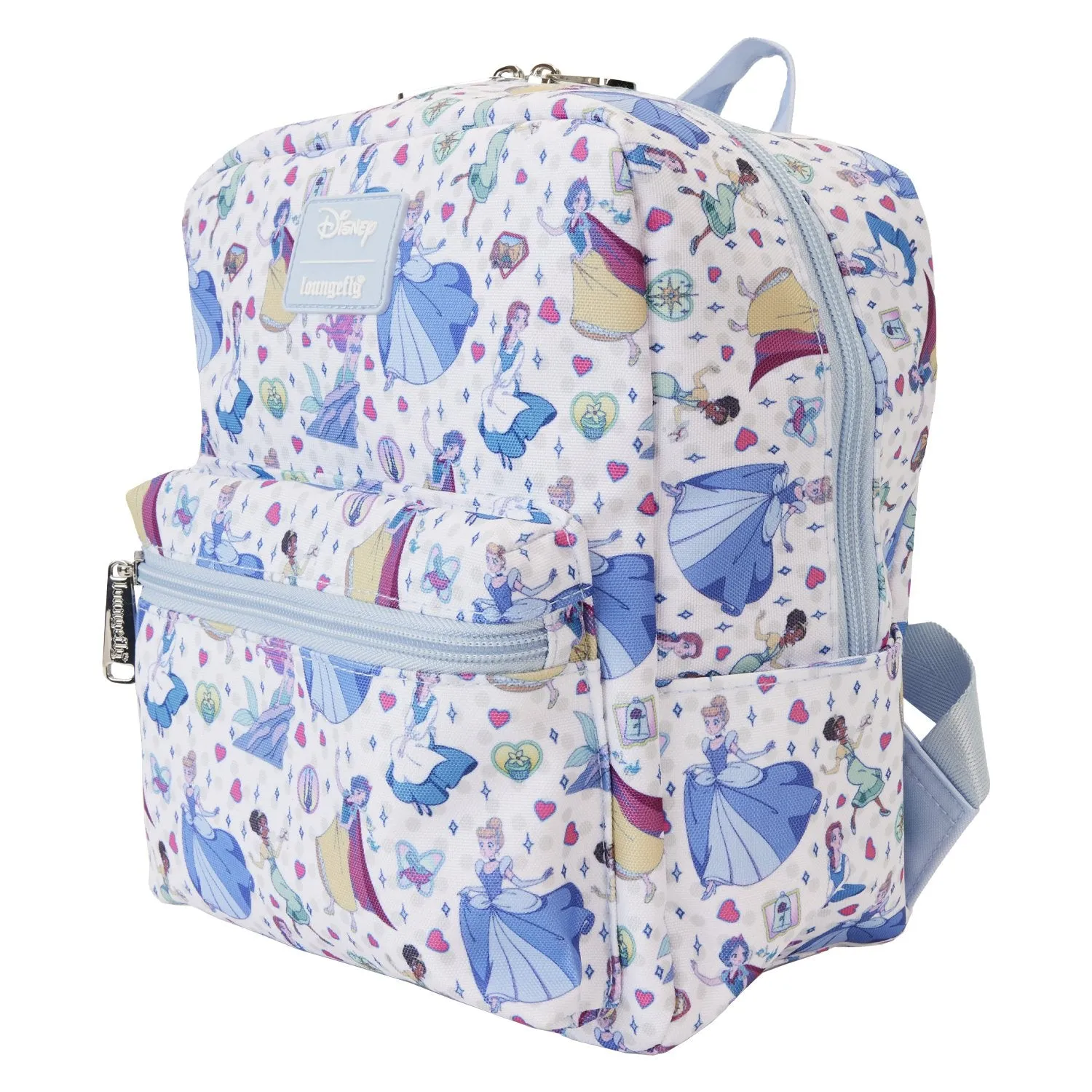 Loungefly Disney Princess Manga Style Allover Print Nylon Mini Backpack - Preorder