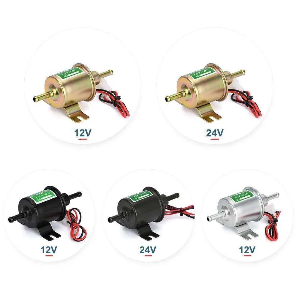 Low Pressure Universal Diesel Petrol Gasoline Electric Fuel Pump HEP-02A 12V 24V For Car Motorcycle