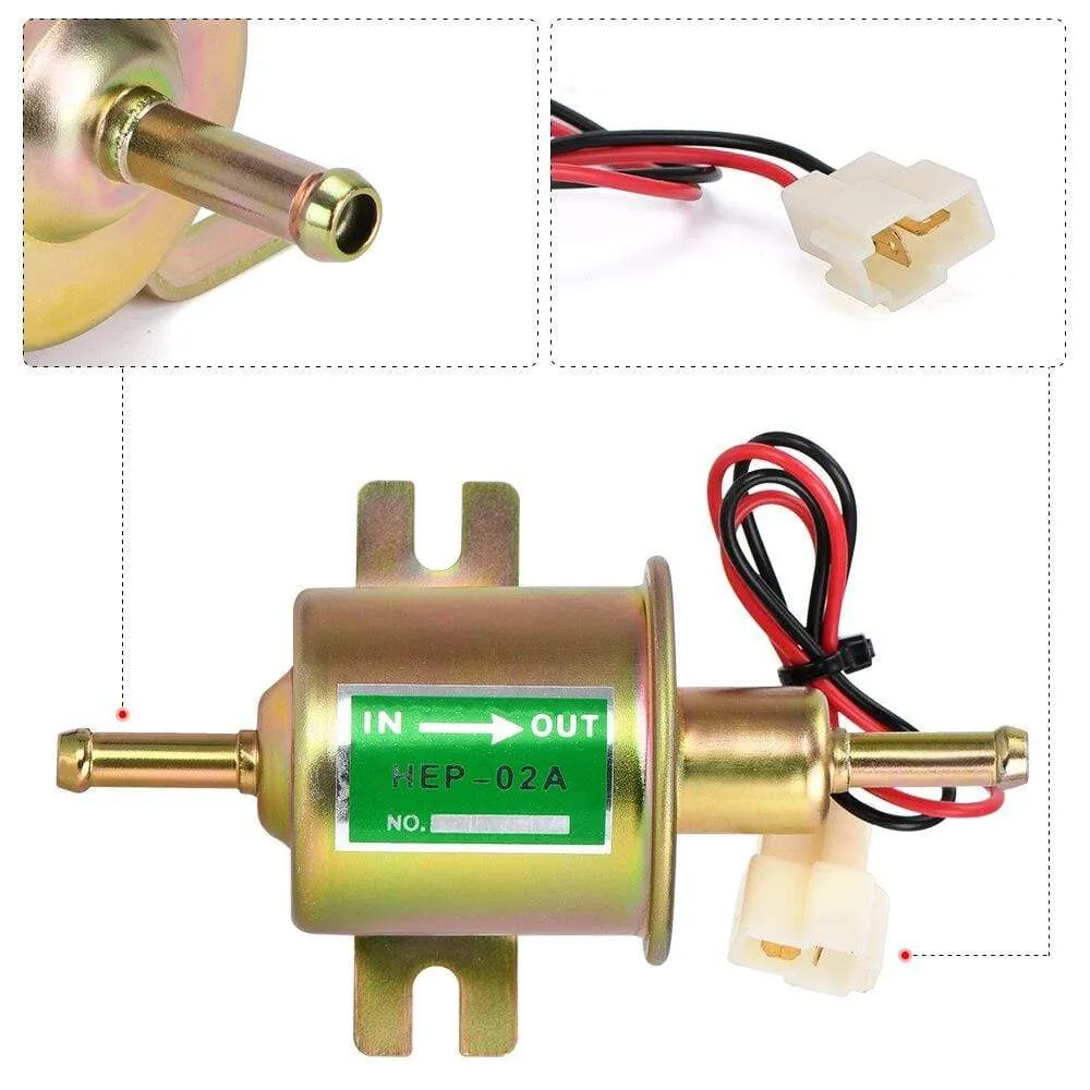 Low Pressure Universal Diesel Petrol Gasoline Electric Fuel Pump HEP-02A 12V 24V For Car Motorcycle