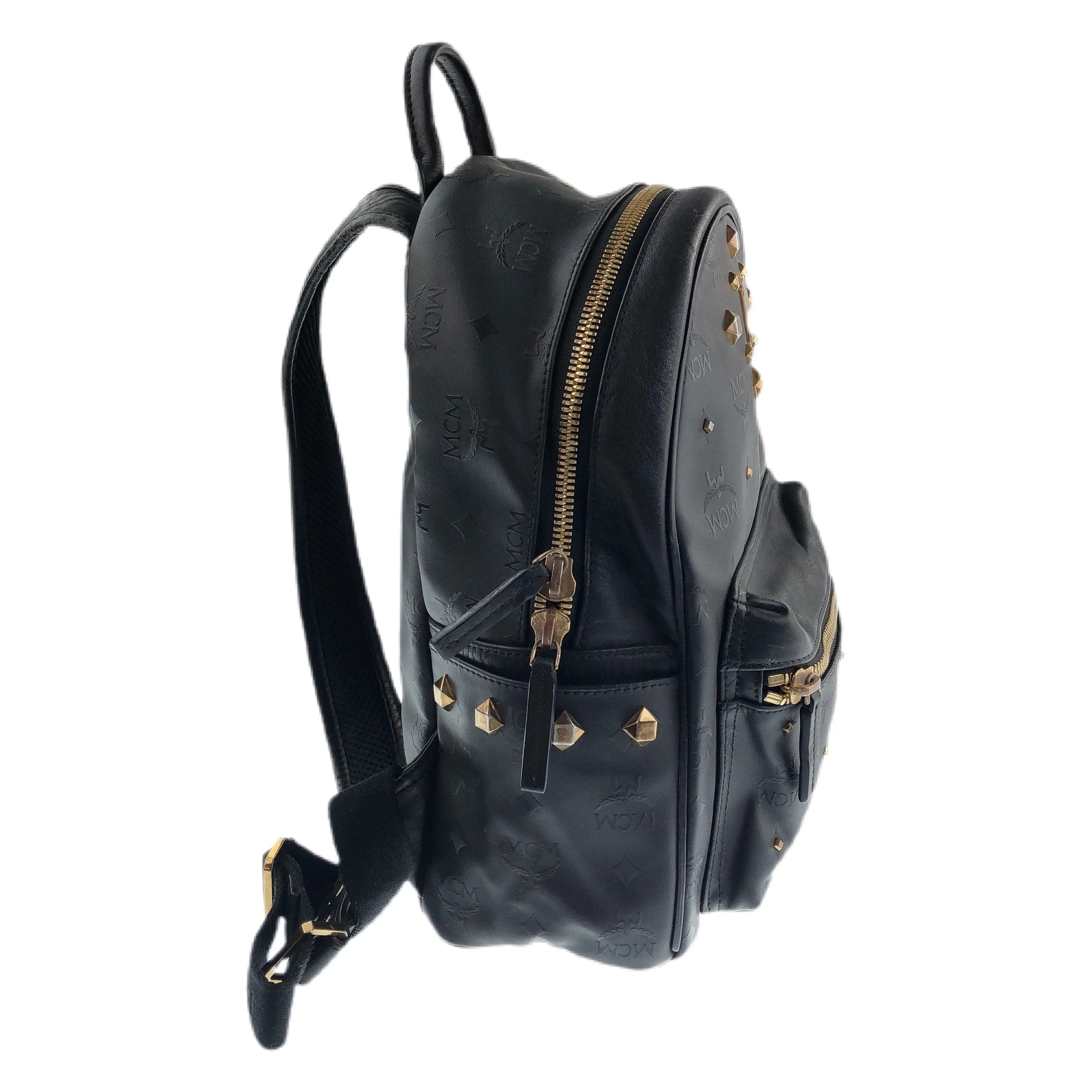 MCM MONOGRAM LEATHER BACKPACK RUCKSACK BAG