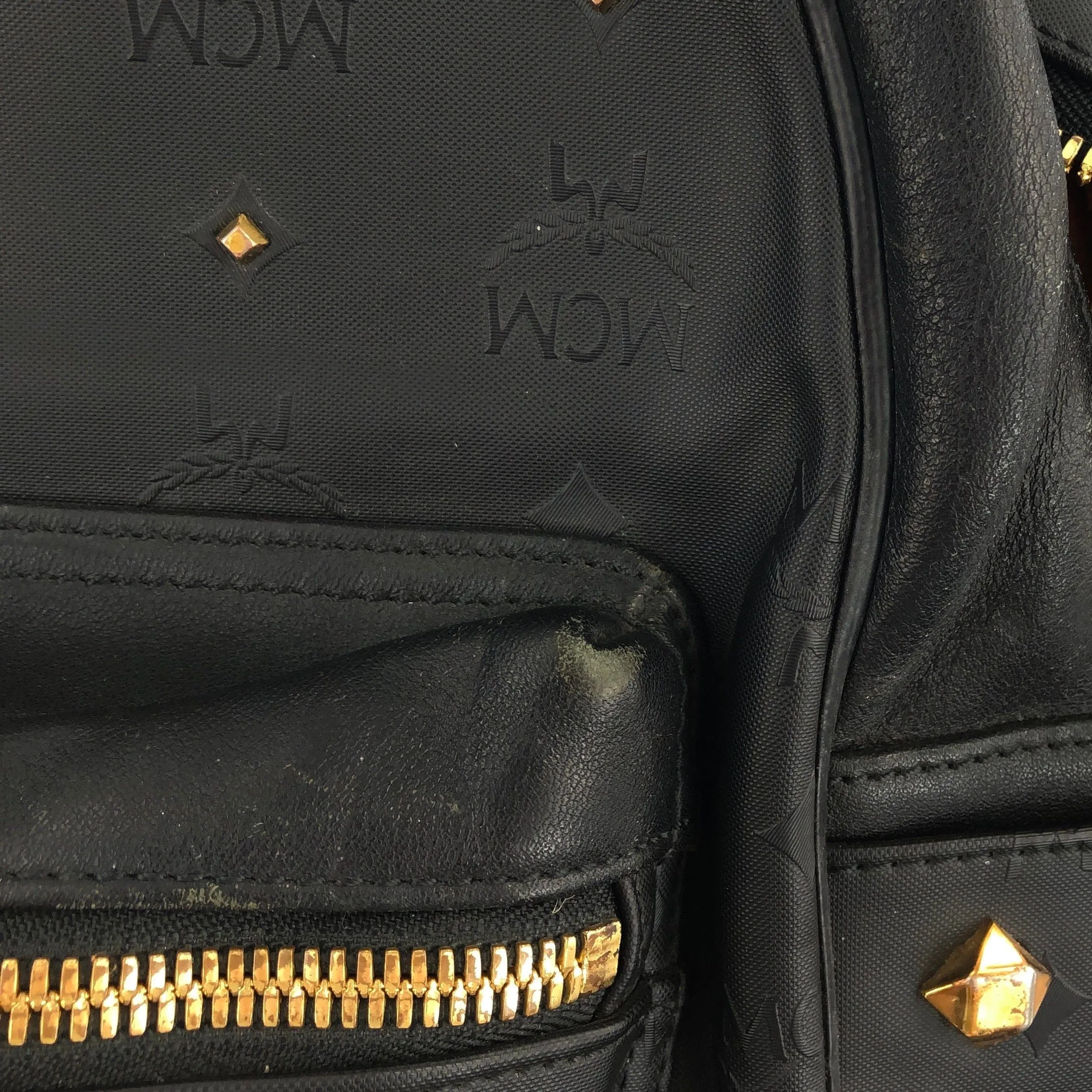 MCM MONOGRAM LEATHER BACKPACK RUCKSACK BAG