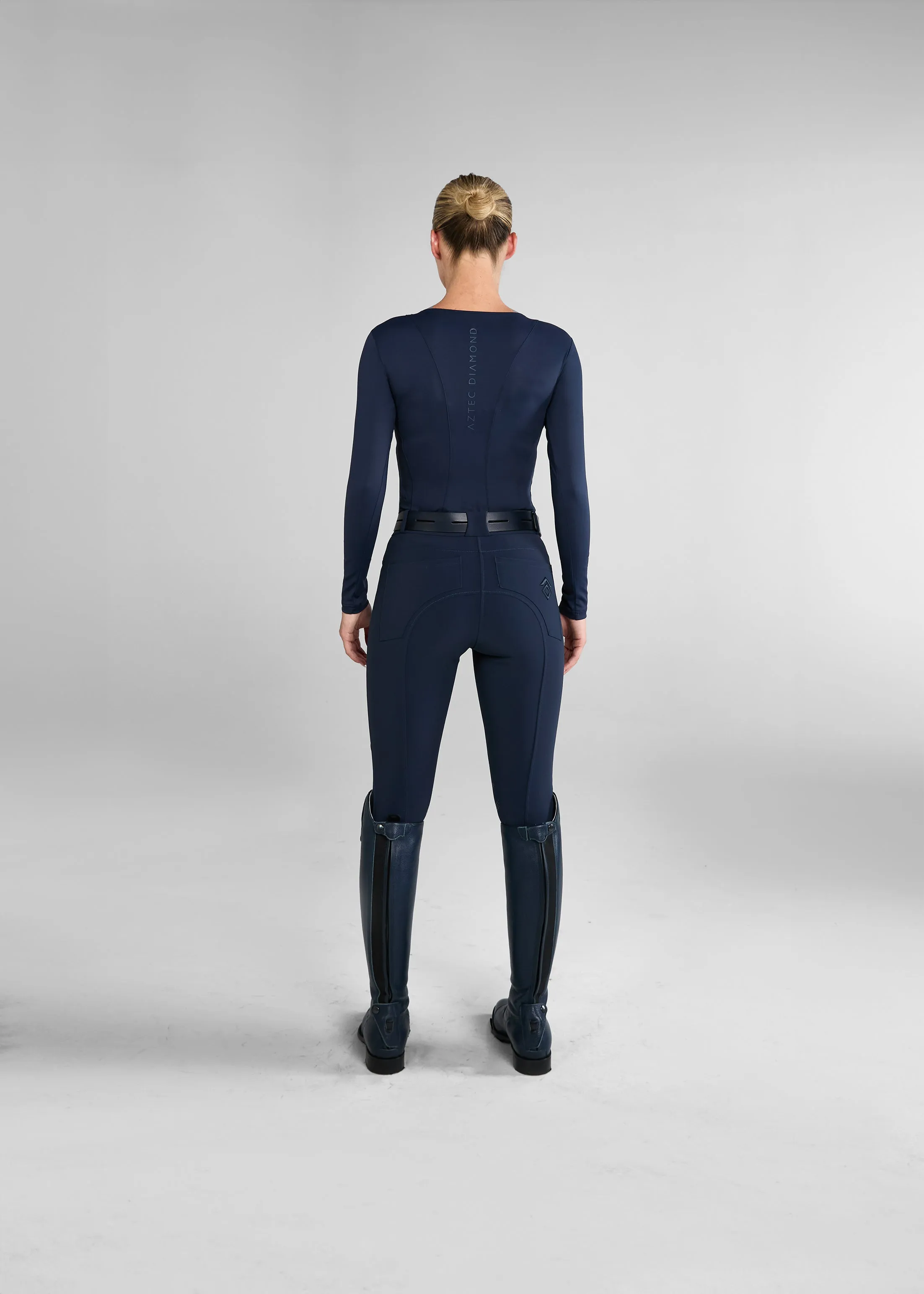 Navy Core Mid-Rise Breeches Knee Grip