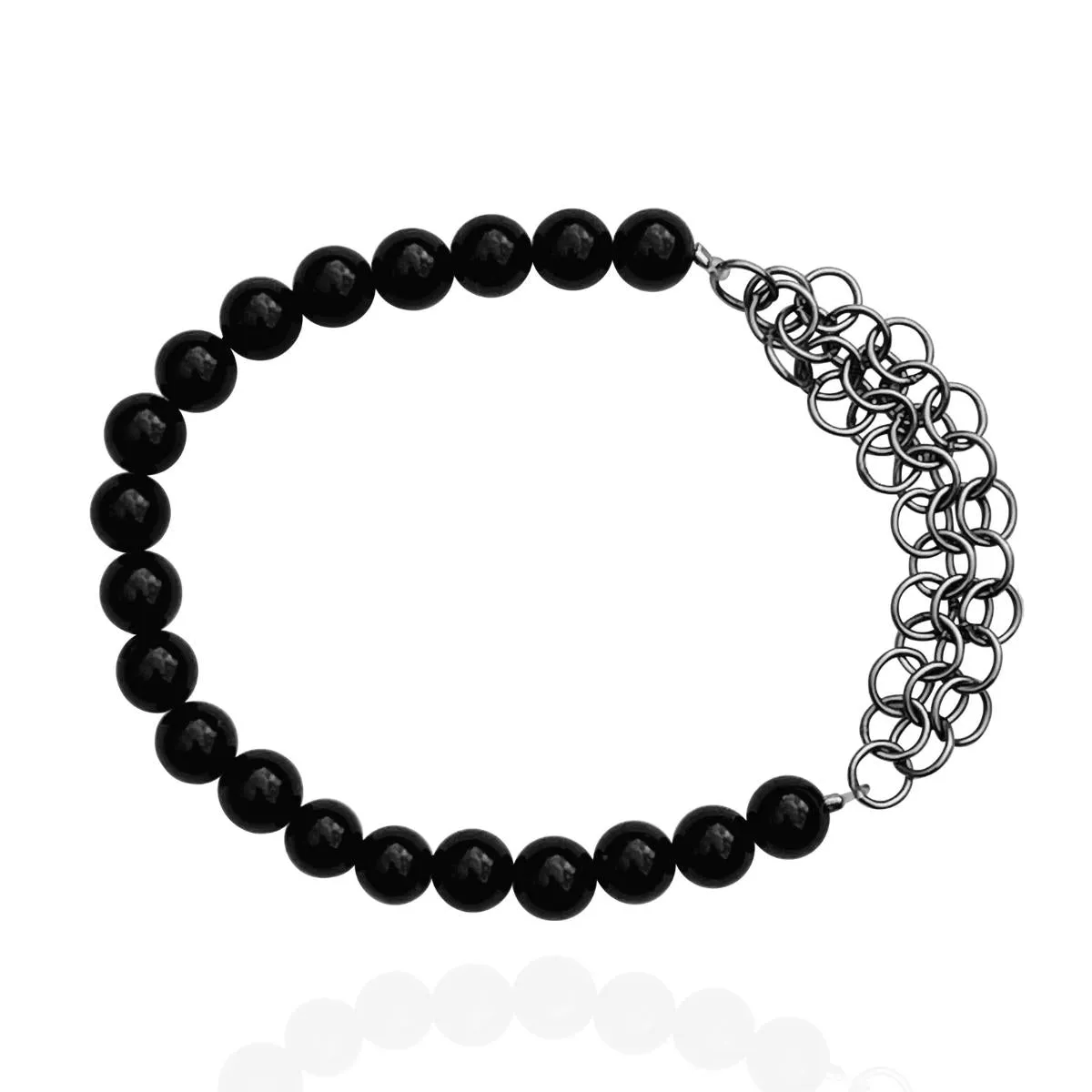 Neptunic SharkSuit Bracelet with Onyx - Sustainable Fashion for Ocean Lovers