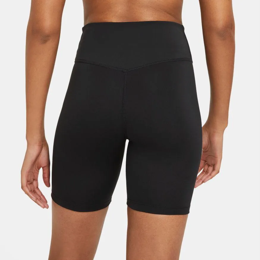 NIKE WOMEN'S ONE MID-RISE 7" BLACK BIKE SHORTS