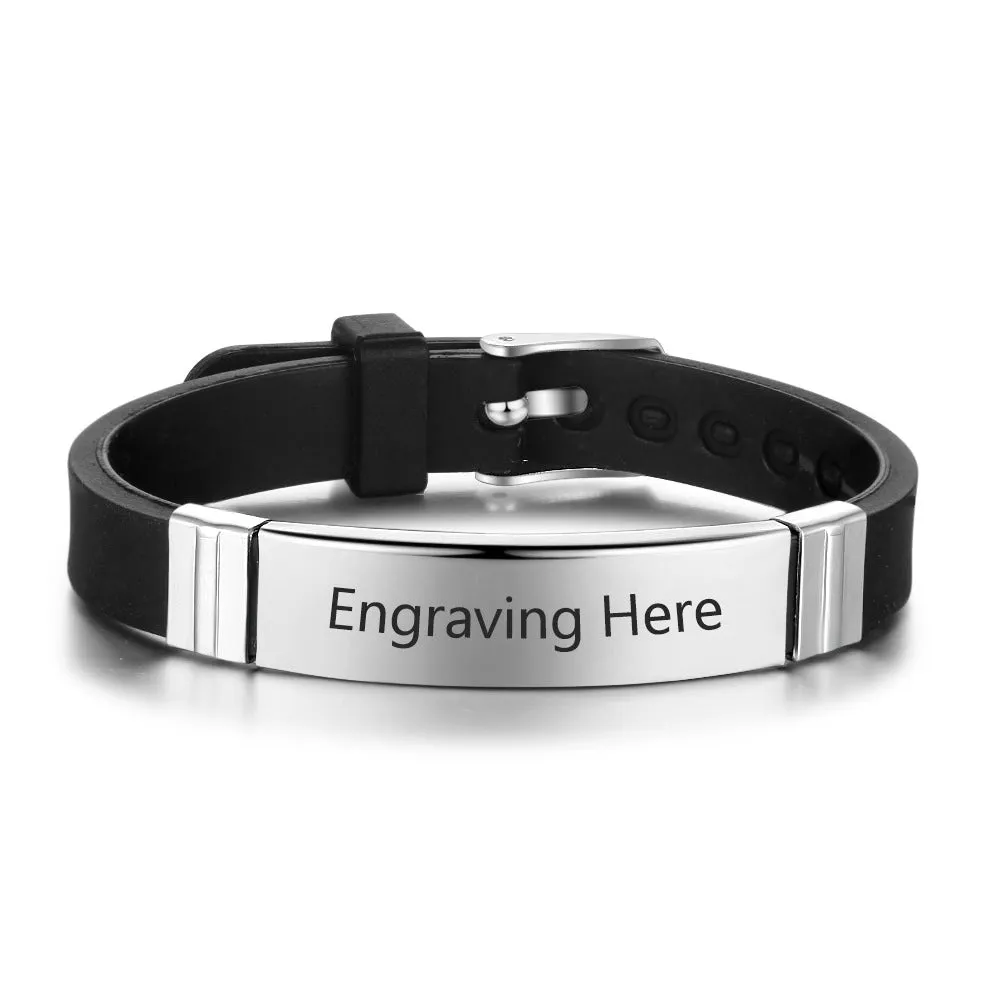 Personalized Engrave Name ID Bracelet for Men