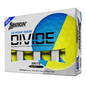 Srixon Q Star Tour Divide Golf Balls 1 Dozen - Brite Blue/Yellow