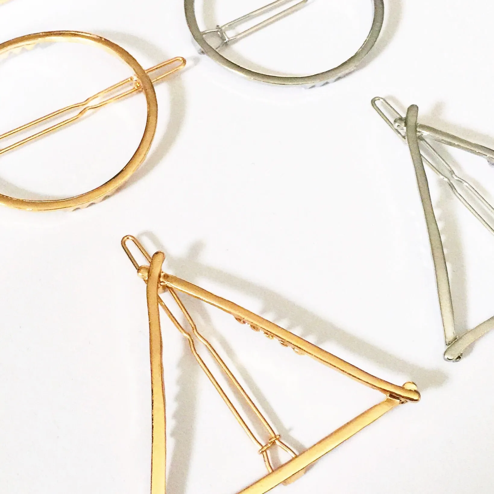 Sunday Hair Clips - Triangles & Circles - BOGO SALE!